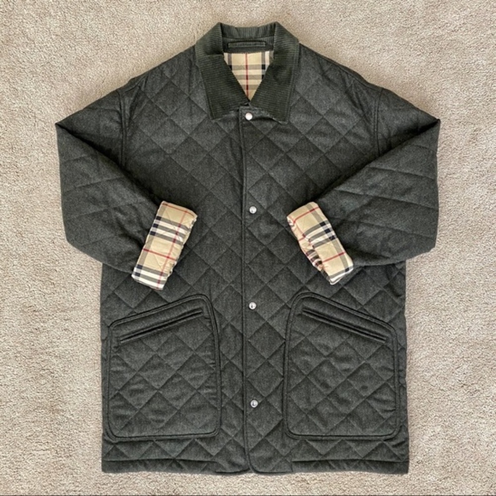Burberry Wool Waffle-Design Jacket
